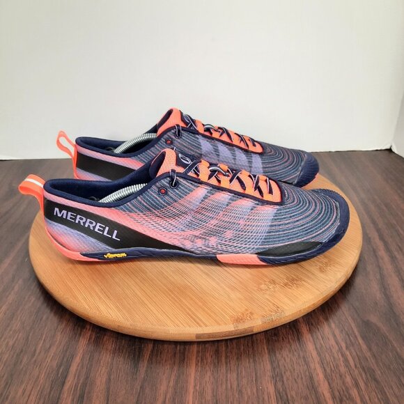 Merrell Vapor Glove 2 Womens 10 Shoes Crown Blue Barefoot Trail Running Sneakers - Picture 1 of 10
